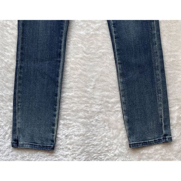 NWT UNIVERSAL STANDARD Seine High Rise 27” Skinny Jeans in Distressed Blue, 00 - Picture 10 of 15